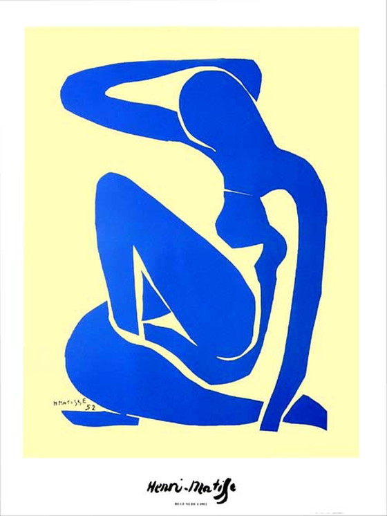 Image 1 of Henri Matisse - Nu bleu 1 ( 1952 )- signé par pression - lithographie offset