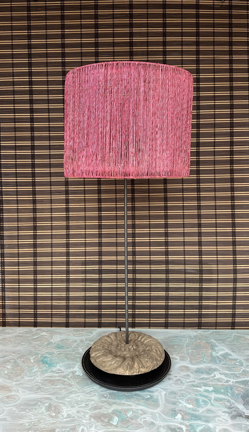 Pomax Table Lamp With Pink Lampshade