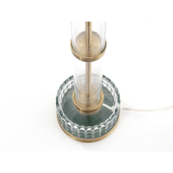 Image 1 of Pair of Scandinavian vintage glass lamps by Nybro Cristal