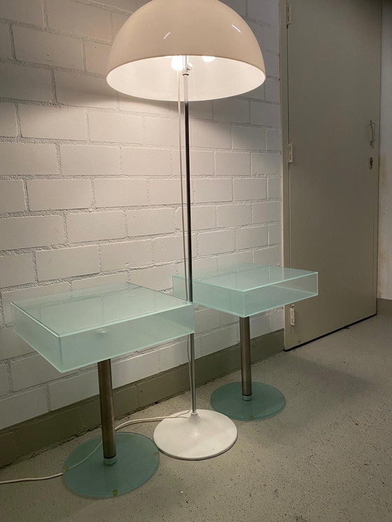 Image 1 of 2x Dutch Design Glass Side Table