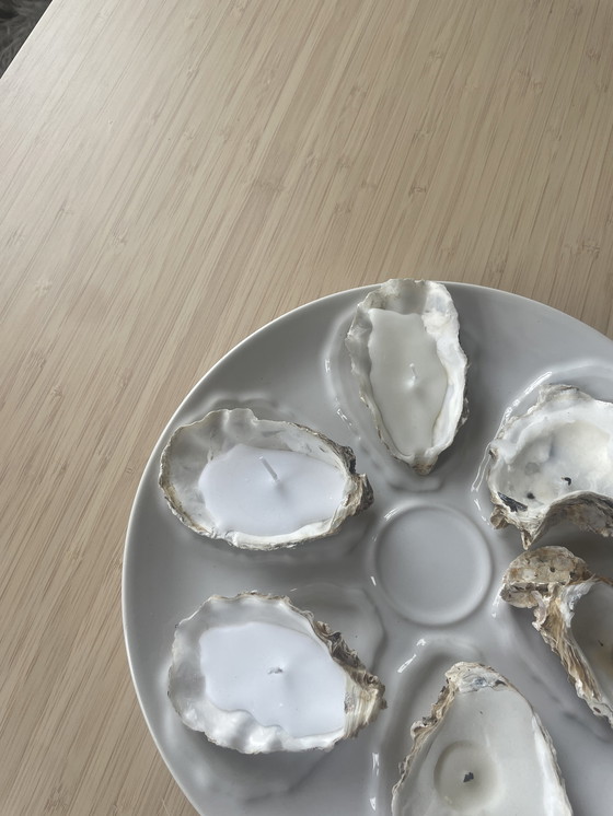 Image 1 of 6x Oester Borden - Assiettes à huîtres