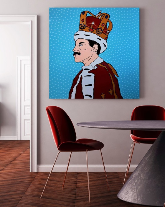 Image 1 of Frances Eckhardt - Pop Art Painting Queen Freddie Mercury 90X90Cm