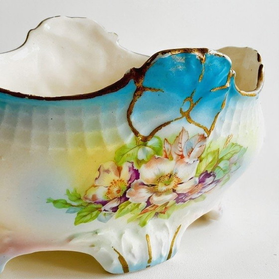 Image 1 of Art Nouveau jardiniere flowerpot porcelain Czechoslovakia 1920's