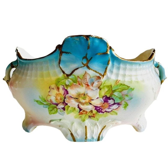 Image 1 of Art Nouveau jardiniere flowerpot porcelain Czechoslovakia 1920's