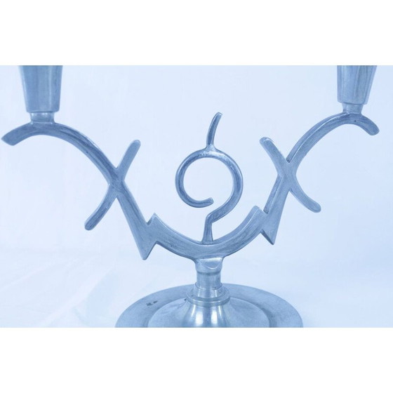 Image 1 of Coppia di portacandele vintage in peltro, 1930