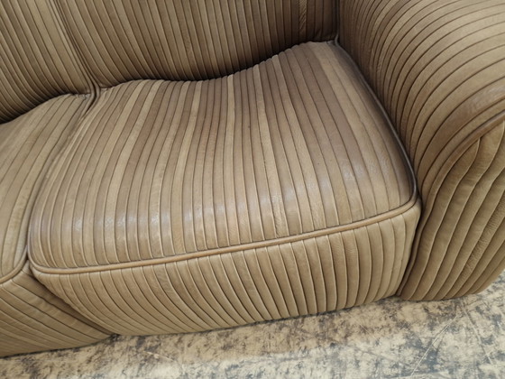 Image 1 of Ernst Lüthy two-seater designer sofa leather sofa couch modular sofa