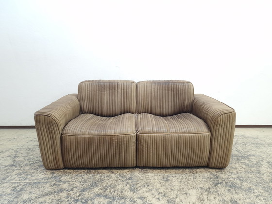 Image 1 of Ernst Lüthy two-seater designer sofa leather sofa couch modular sofa