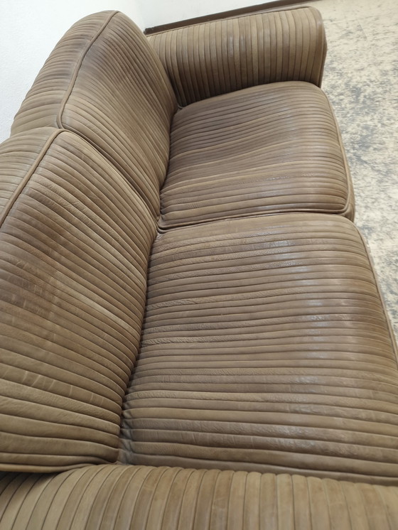 Image 1 of Ernst Lüthy two-seater designer sofa leather sofa couch modular sofa