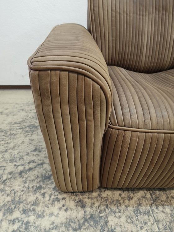 Image 1 of Ernst Lüthy two-seater designer sofa leather sofa couch modular sofa