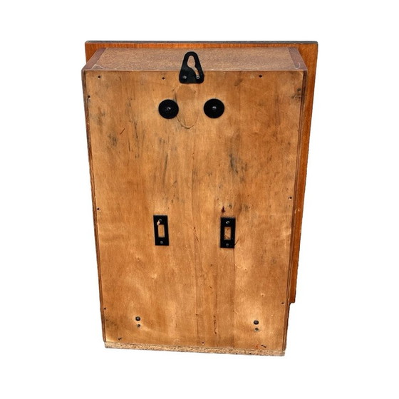 Image 1 of Vintage Jantar wall clock wooden body covered with mahogany veneer for Yantar, USSR 1950
