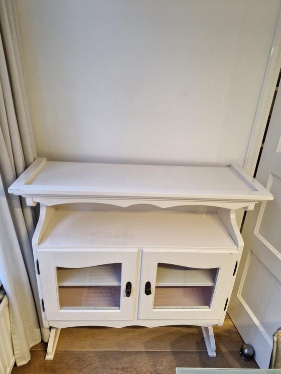 Image 1 of Cute White Cabinet With Windows