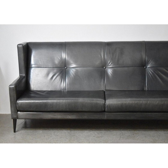Image 1 of Vintage leather sofa by Stine Prang for Raun