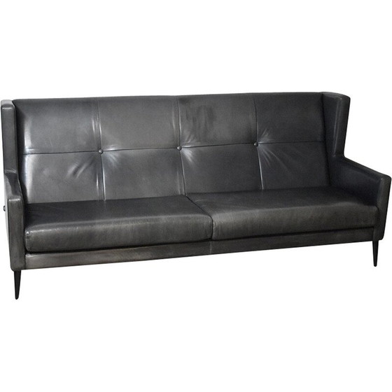 Image 1 of Vintage leather sofa by Stine Prang for Raun
