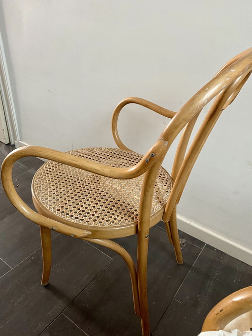 Vintage Habitat Bentwood Dining Chairs With Armrests