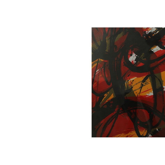 Image 1 of Vintage painting by Gérard Gosselin, tribute to Lorca, 1986