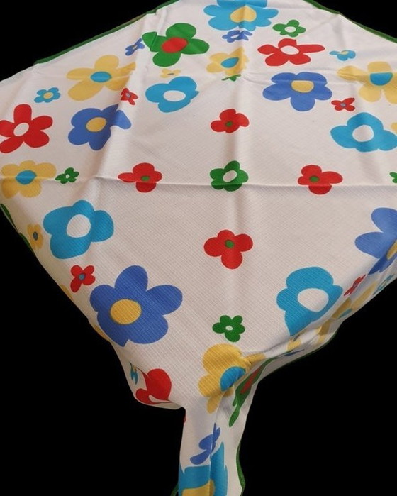 Image 1 of 1220 Vintage Merry Tablecloth, Rug