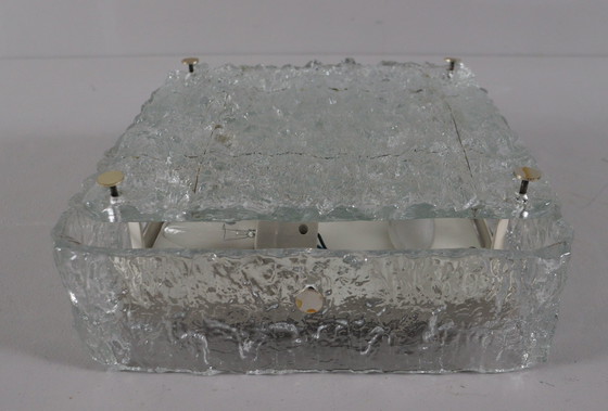 Image 1 of Mid - Century ice glass ceiling lamp/wall lamp Kaiser Leichten, Germany, 1960s