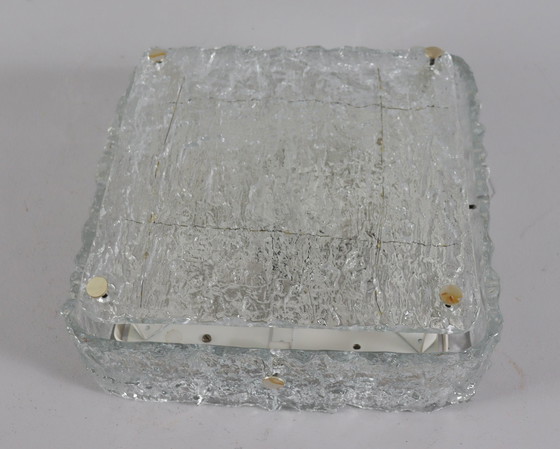 Image 1 of Mid - Century ice glass ceiling lamp/wall lamp Kaiser Leichten, Germany, 1960s