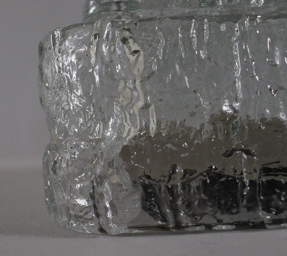 Image 1 of Mid - Century ice glass ceiling lamp/wall lamp Kaiser Leichten, Germany, 1960s