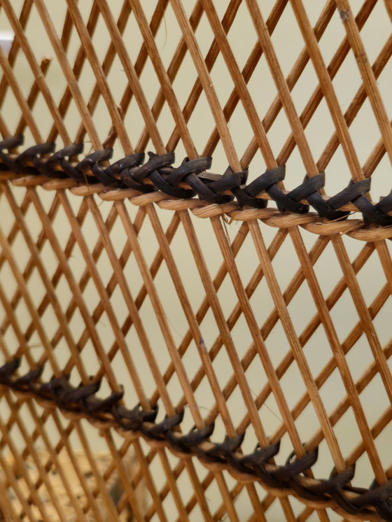 Image 1 of Vintage Peacock Chair Emmanuelle Peacock Throne Rattan Chair