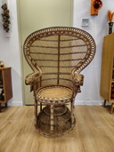 Vintage Peacock Chair Emmanuelle Peacock Throne Rattan Chair