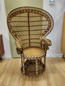 Vintage Peacock Chair Emmanuelle Peacock Throne Rattan Chair