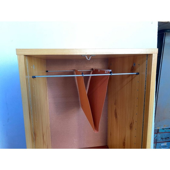 Image 1 of Vintage file storage unit in light oak, 1980