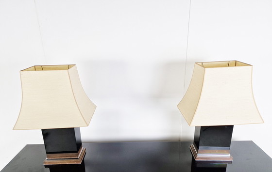 Image 1 of 2x Jean Claude Mahey table lamps