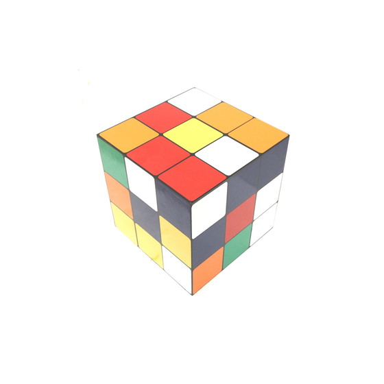 Image 1 of Unique Square 80s Coffee Table Rubik's Cube