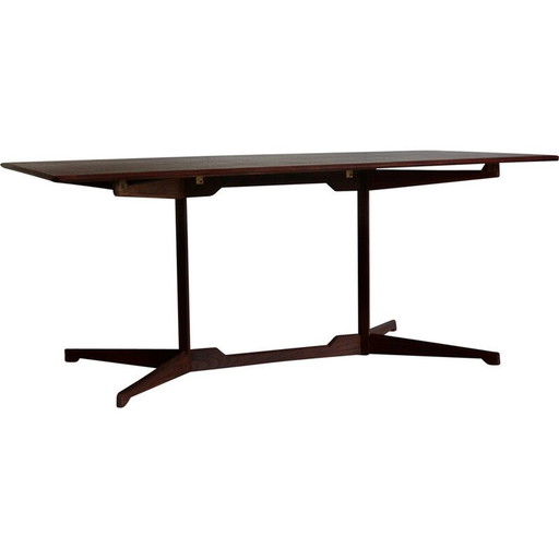 Vintage desk in wood and oak veneer, Italy 1970