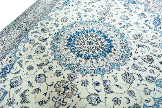 Image 1 of Hand-knotted Nain 9 La Oriental Rug With Silk - 390 X 298 Cm