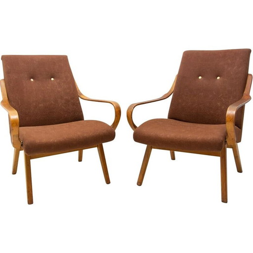 Pair of vintage armchairs by Jaroslav Šmídek for Jitona, Czechoslovakia 1960