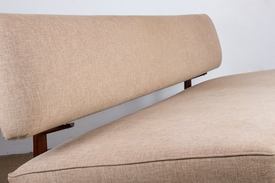 Image 1 of Grande divano scandinavo in teak e tessuto, divano letto, nuovo anni '60.