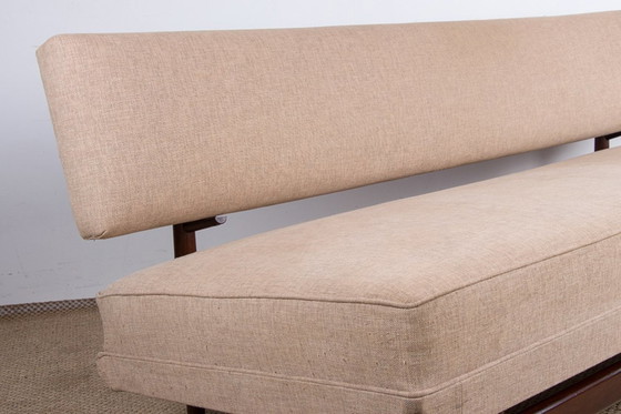 Image 1 of Grande divano scandinavo in teak e tessuto, divano letto, nuovo anni '60.