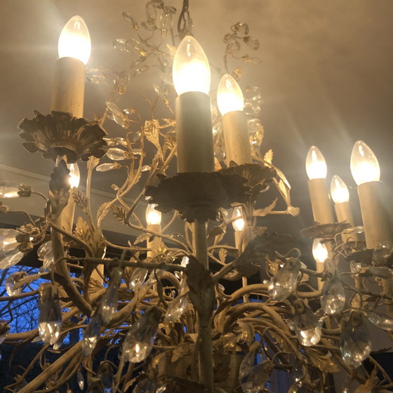 Image 1 of Antique Chandelier Beige/Gold