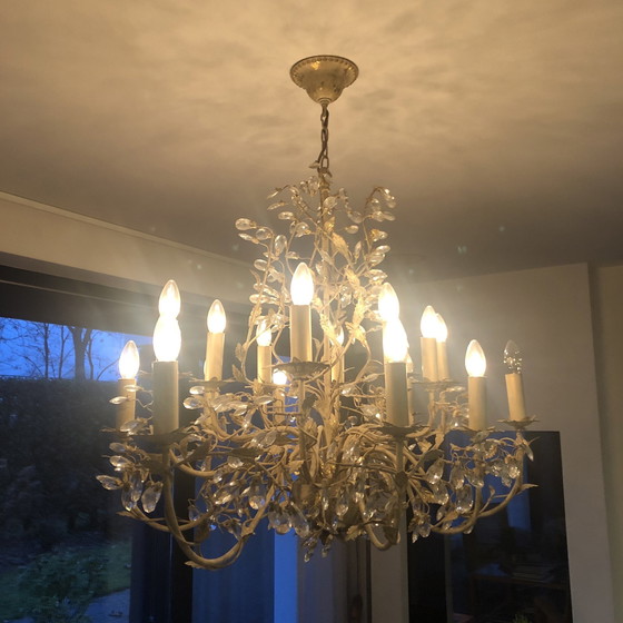 Image 1 of Antique Chandelier Beige/Gold