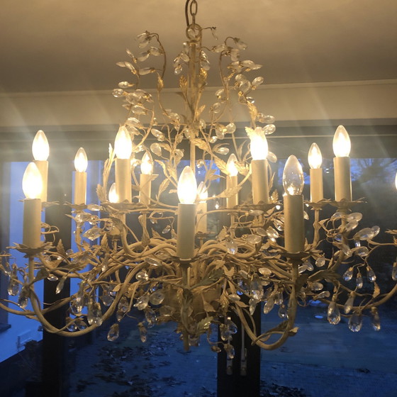 Image 1 of Antique Chandelier Beige/Gold