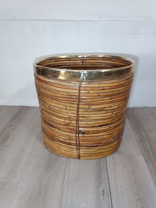 Bamboo Planter Italy 1970s