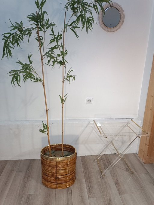 Bamboo Planter Italy 1970s