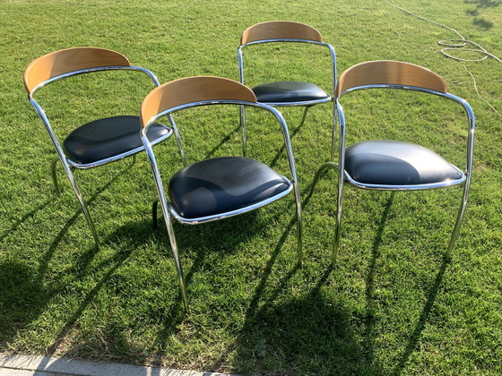 Image 1 of 4x chaises de salle à manger Effezeta