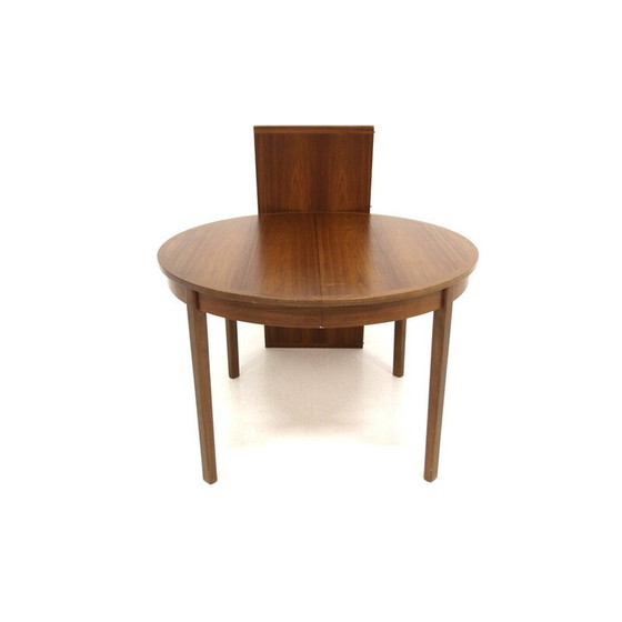 Image 1 of Vintage walnut and beech dining room table, Sweden 1960