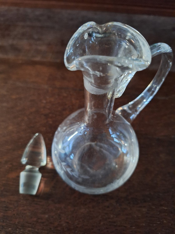 Image 1 of 2x caraffe in vetro vintage incl. bicchiere