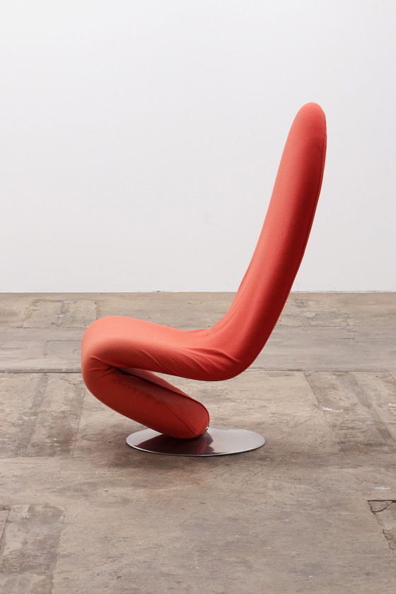 Image 1 of Verner Panton 1-2-3 Chair with High Back - Red/Orange, 1973