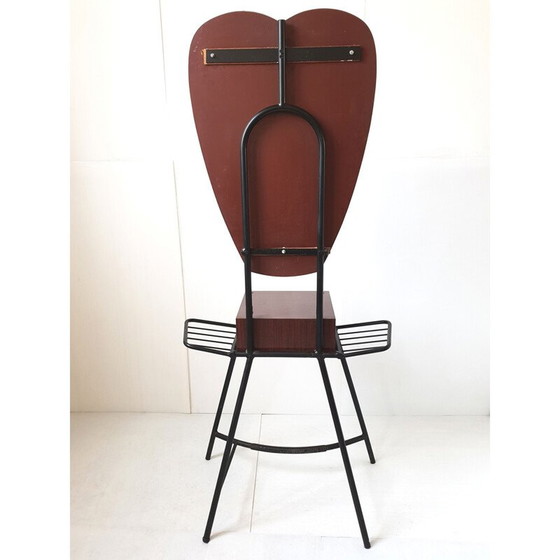 Image 1 of Toletta francese d'epoca in acciaio e formica, 1950