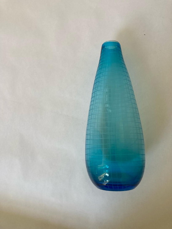 Image 1 of Mid-century Blue vase venini 