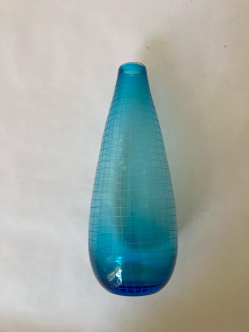 Mid-century Blue vase venini 