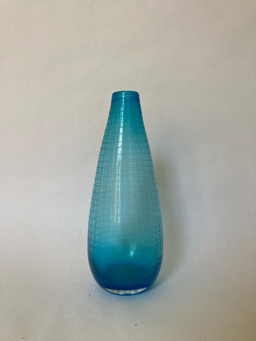 Mid-century Blue vase venini 