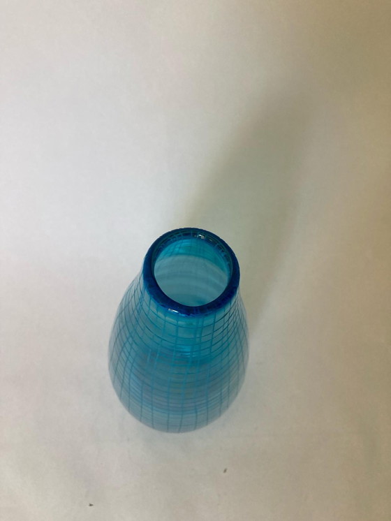 Image 1 of Mid-century Blue vase venini 