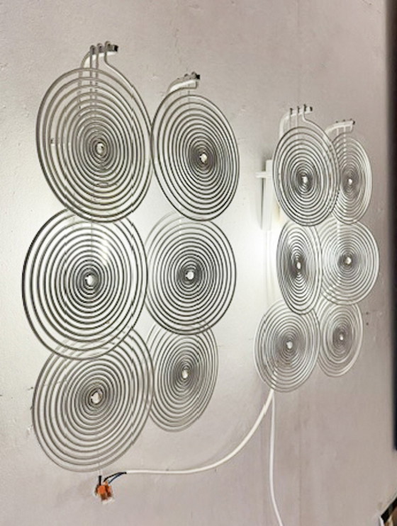 Image 1 of Coppia di lampade da parete in metallo, stile Mid-Century Modern, Italia, anni '60