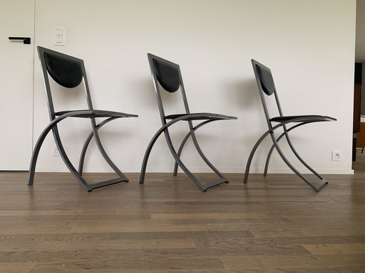 3x KFF Karl Friedrich Förster chaises à sinus